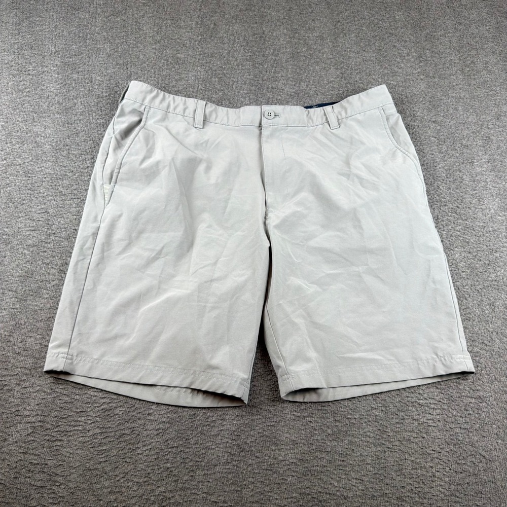 IZOD Golf Shorts Men's 40 Grey Performance Stretch Flat Front Lightweight